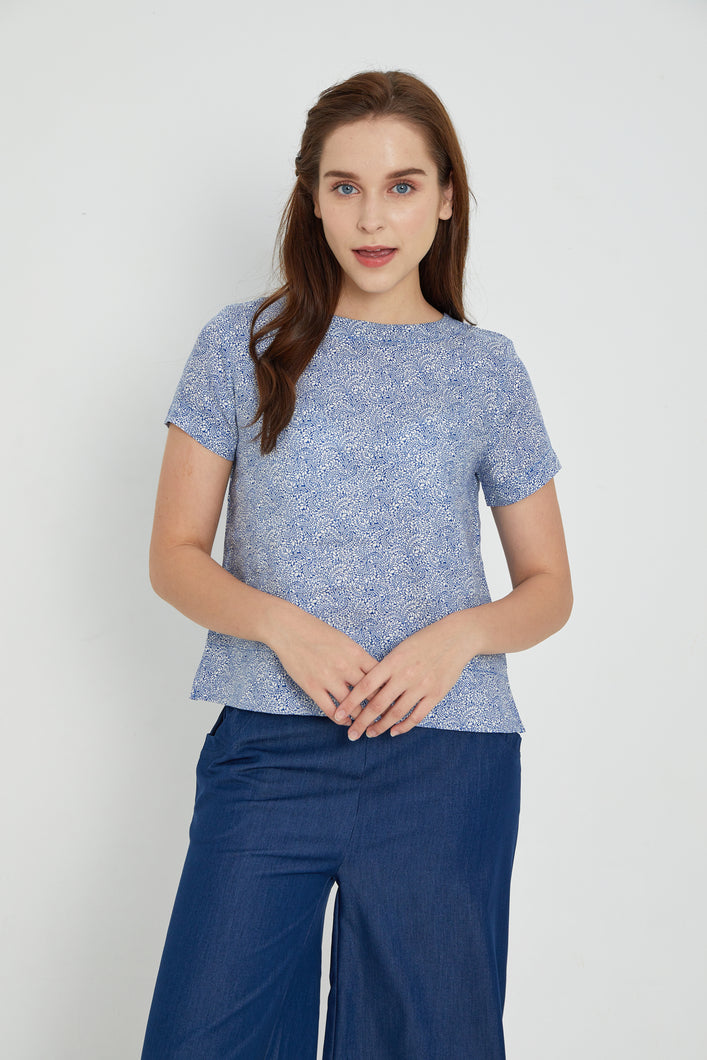 Porcelain Blue Women Blouse