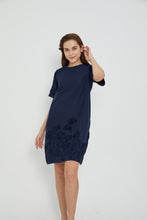 Angeline Navy Blue 3D Dress