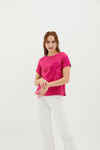 Aliya Fuchsia  Embroidery Women Blouse