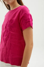 Aliya Fuchsia  Embroidery Women Blouse