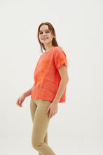 Aliya Orange Embroidery Women Blouse