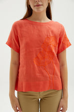 Aliya Orange Embroidery Women Blouse