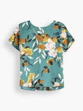 The Mildred Floral Blouse Turquoise