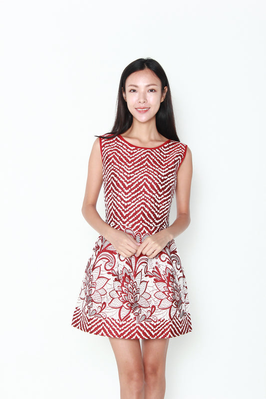Zoey Floral Maroon