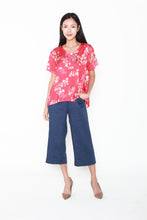 Katherine Red Oriental Kimono Blouse