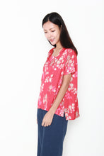 Katherine Red Oriental Kimono Blouse