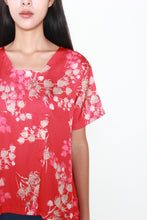 Katherine Red Oriental Kimono Blouse