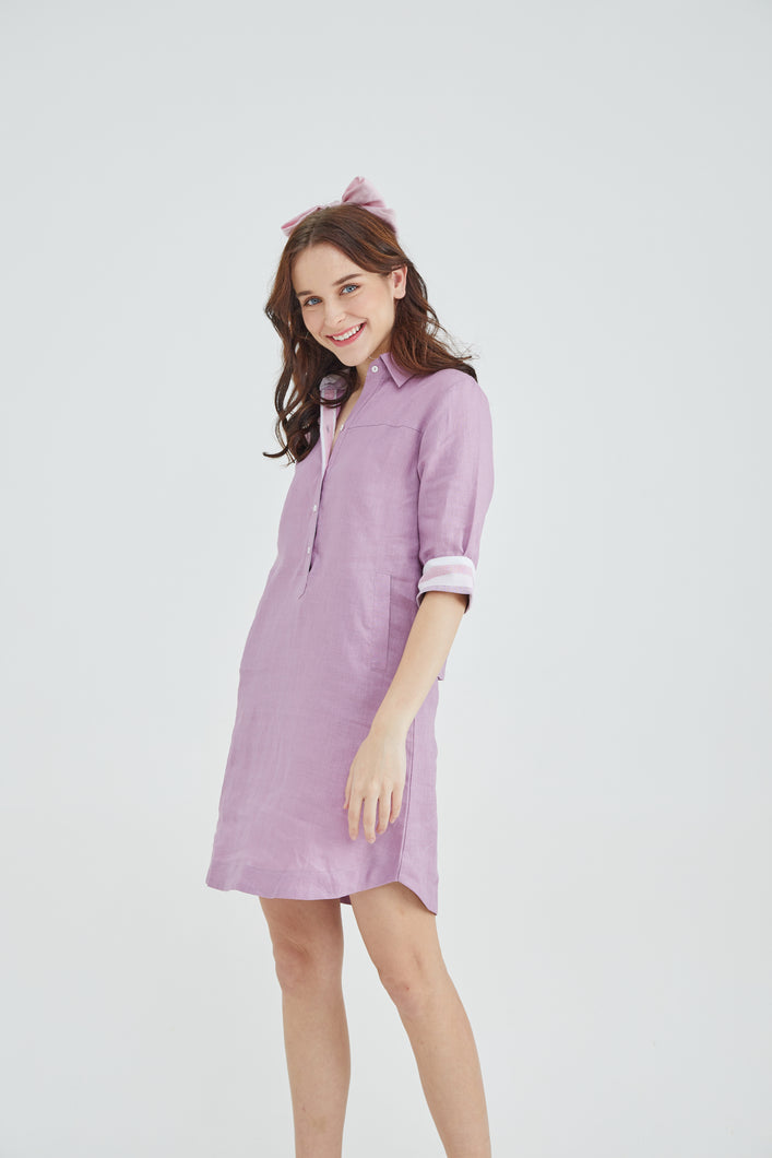 Lilac  Trench Dress Dress