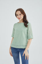 Lime Square Neck Women Blouse