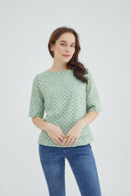 Lime Square Neck Women Blouse