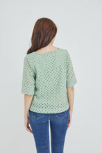 Lime Square Neck Women Blouse