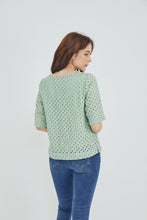 Lime Square Neck Women Blouse