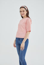 Pink Square Neck Women Blouse