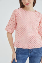 Pink Square Neck Women Blouse