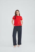 Red Lace Women Blouse