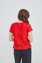 Red Lace Women Blouse