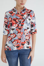 Grey Floral Women Shirt