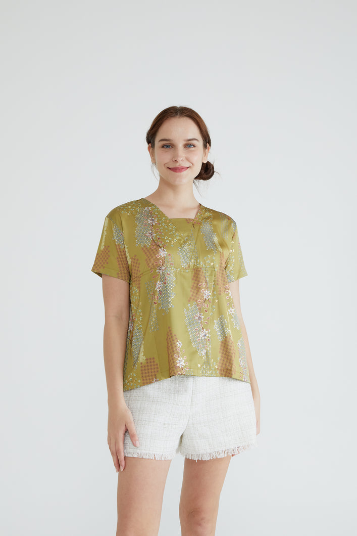 Gold Women Kimono Blouse