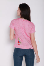 Luna Pink Embroidery Blouse