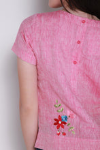 Luna Pink Embroidery Blouse