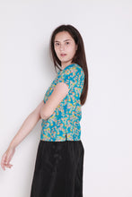 Mia Blue Floral  Blouse