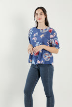 Fen Blue Oriental Blouse