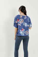 Fen Blue Oriental Blouse