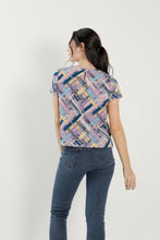 Val Purple Geometric Blouse